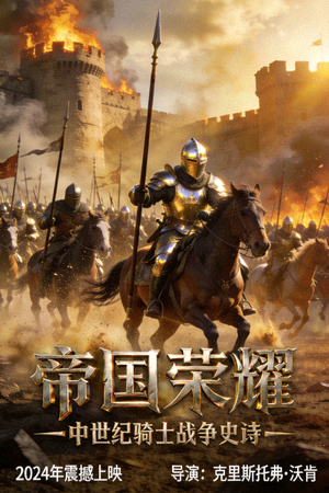 历史战争剧《帝国荣耀》海报 - 中世纪骑士军团冲锋场景